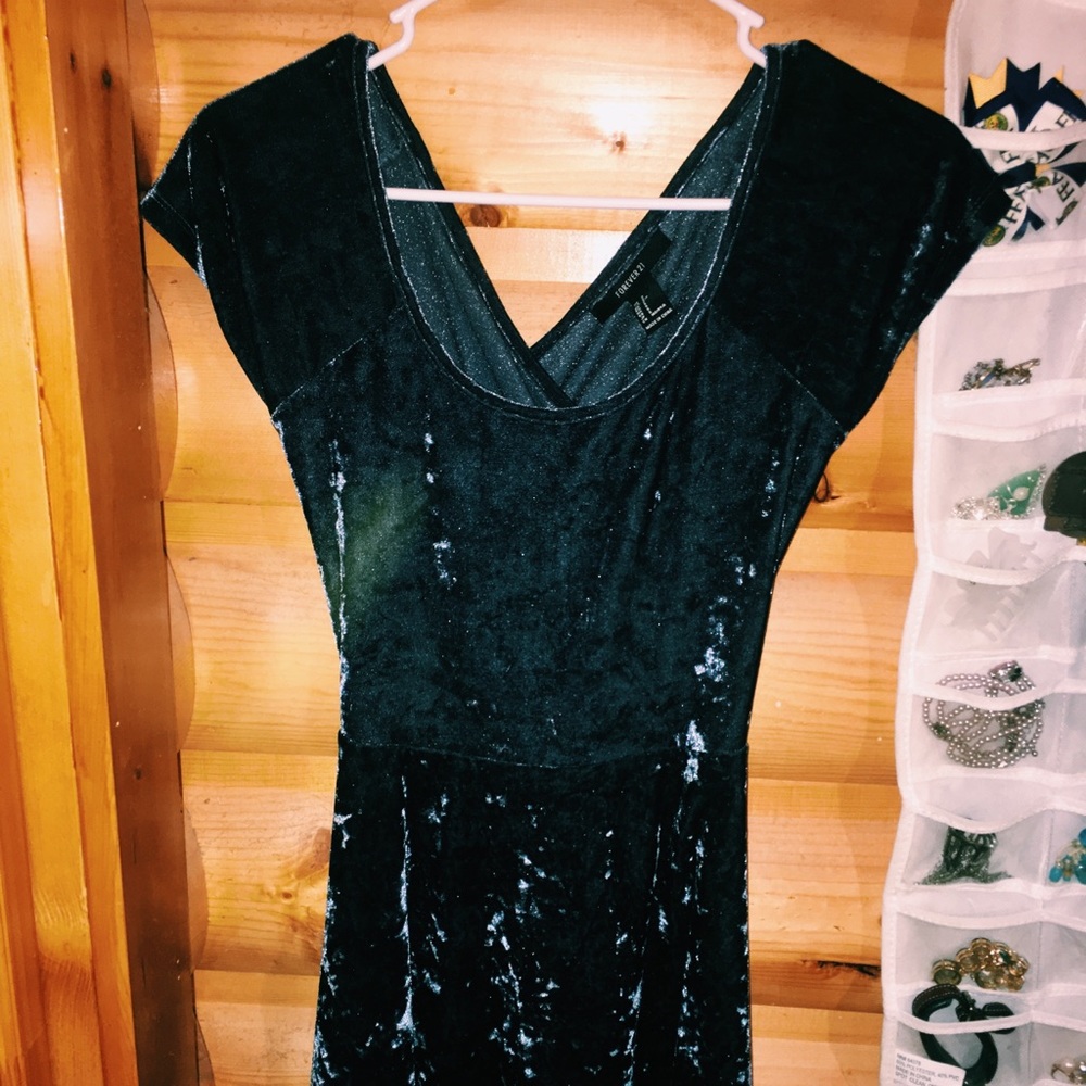 Open Backed Velvet Dress